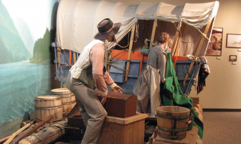 Exhibit in the Columbia Gorge Discovery Center